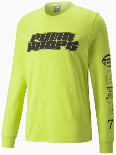 Футболка Puma QUALIFIER LS TEE 53210707 р.XL салатовый