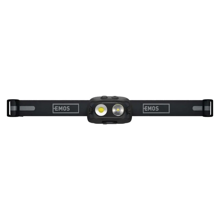 Фонарь налобный Emos аккумуляторный COB LED Li-pol 1200 mAh 500 Lm черный P3542