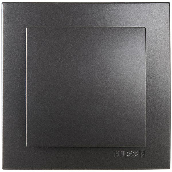 Вимикач одноклавішний Nilson Touran без підсвітки 10 А 230В IP20 антрацит