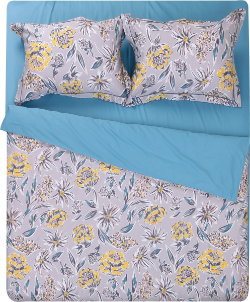 Комплект постільної білизни Leiria 2 блакитний із малюнком Lameirinho 