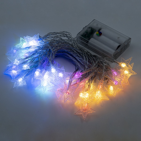 Декоративная гирлянда Altalusse (INL-2706B-40 Multicolor) встроенный светодиод (LED) 40 ламп 6 м 