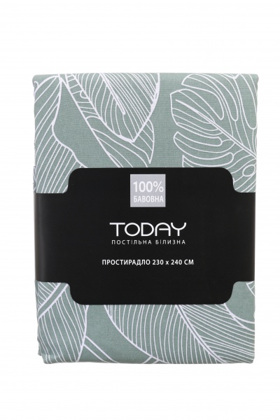 Простирадло Laval 230x240 см світло-зелений Today 