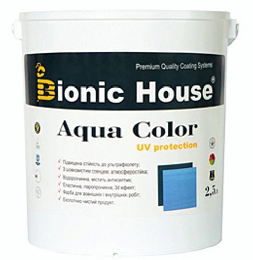 Лазурь Bionic House лессирующая универсальная Aqua Color UV protect дуб шелковистый мат 2,5 л