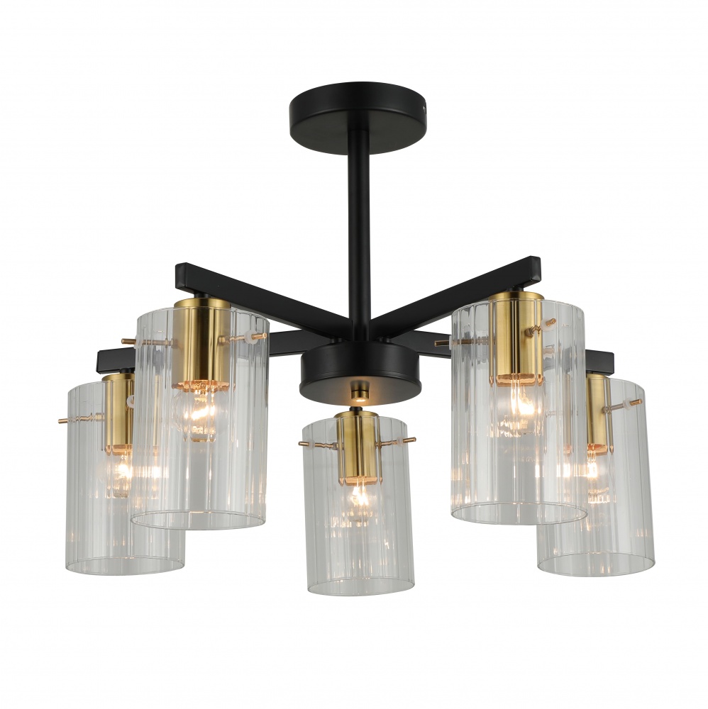 Люстра Sensio Nim 5x40 Вт E27 черный с золотистым LS-74643/5B-E2740W