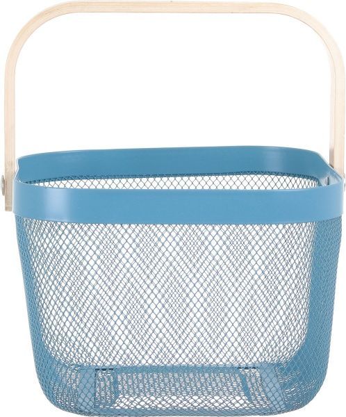 Корзинка с ручками металлическая Union UH-0828-BLUE голубой 175x250x240 мм