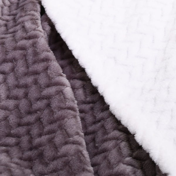 Плед Flannel Plush 160x200 см бело-серый La Nuit 