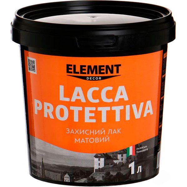 Лак Decor Lacca Protettiva Element Decor мат 1 л прозорий