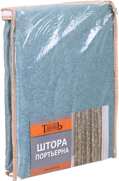 Штора KT P18-06-11 140х270 см голубая ТД Текстиль