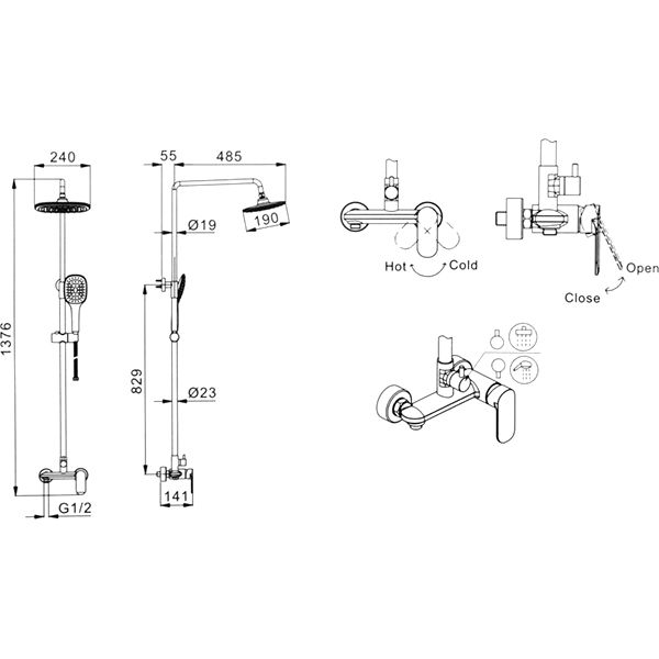 Душова система EGO Style F0317502101