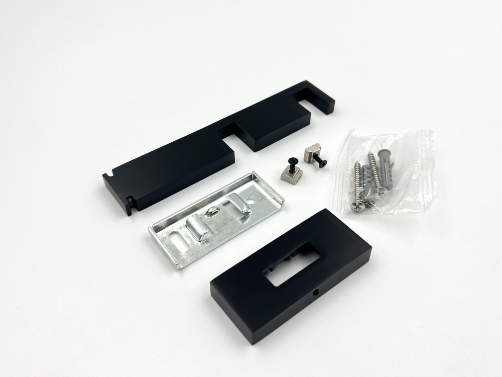 Держатель для карниза Quadrum Square line двойной 14 см черный матовый 1 шт.