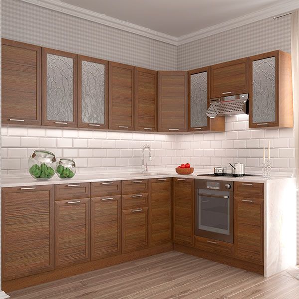 Шафа верхня МС Дуб родос В 40/72/30-вітрина горіх лісовий рамковий Грейд