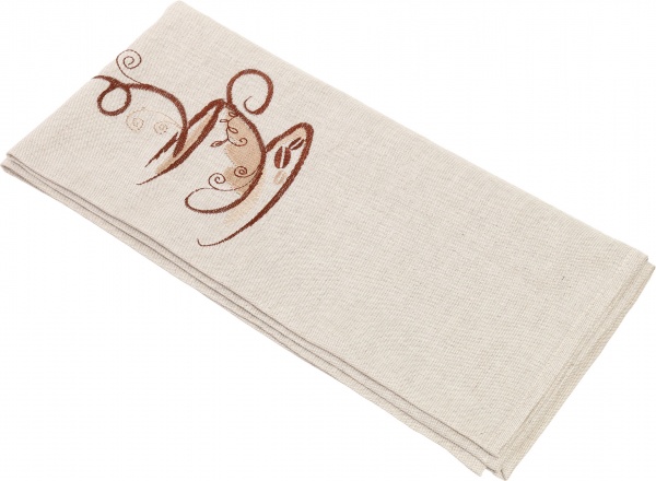 Дорожка Кофе 400-21/08 70x70 см белый с рисунком Эдельвика 