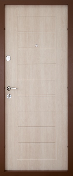 Двері вхідні Abwehr А (513+514) 086R(В+ Днлат) венге темний / дуб немо лате 2050х860 мм ліві