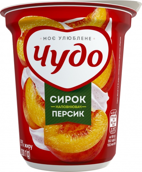 Десерт Сирок збитий зі смаком Персика 