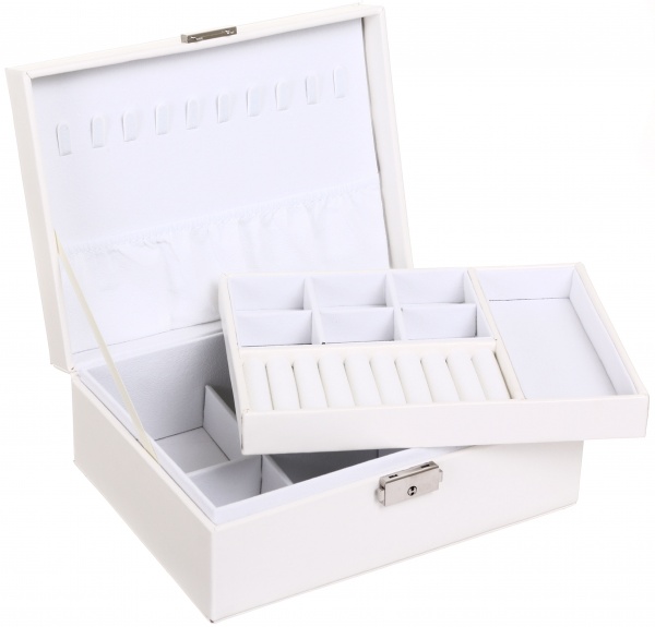 Шкатулка для украшений белый 23х17х9 см Savage