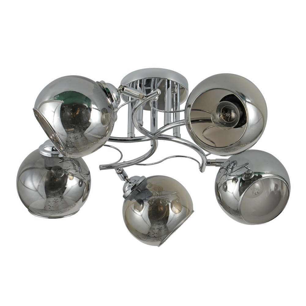 Люстра Miorro Gusto металл/стекло 5x40 Вт E27 хром 51-311-020