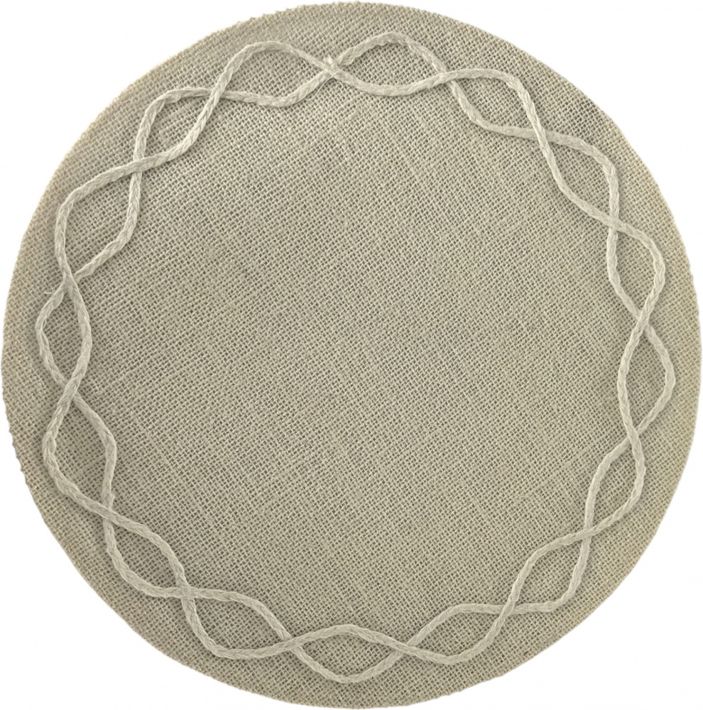 Коврик для сервировки Fiora круглый 38 см белый джут AHW3768