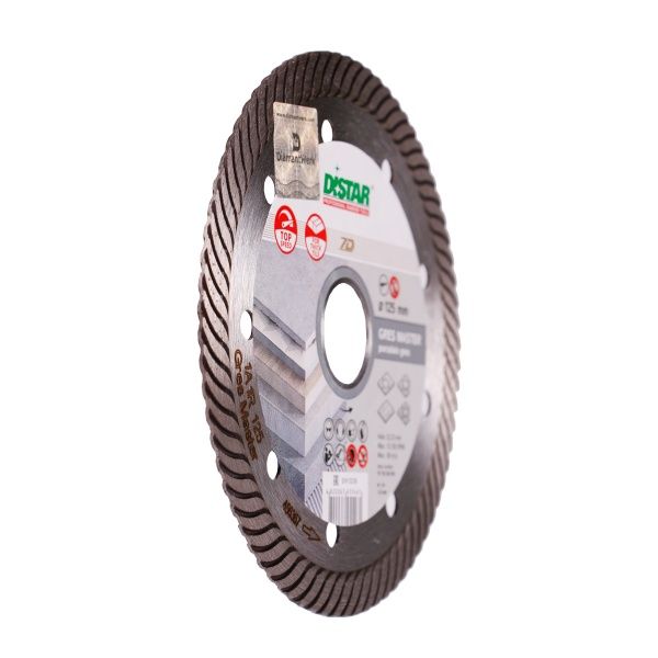 Диск алмазний відрізний Distar 1A1R Gres Master 125x1,4x22,2 плитка, керамограніт, кераміка 11115160010