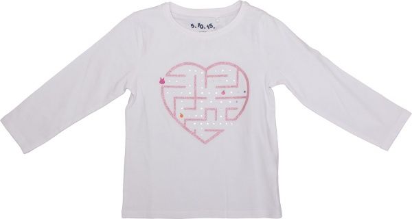 Футболка для девочек 5.10.15. 3H3916 р.98 белый с принтом