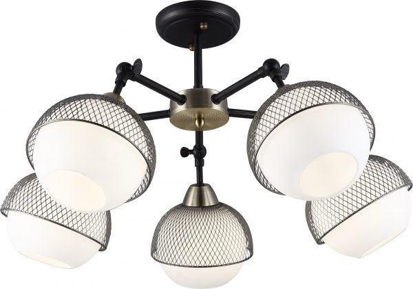 Люстра потолочная Altalusse 5x40 Вт E27 венге/античная бронза INL-6147C-05 