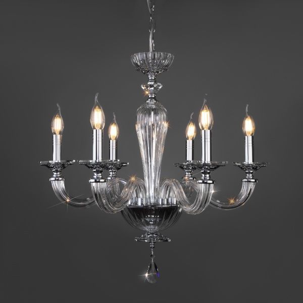 Люстра підвісна Strotskis Olenna 6xE14 хром 318/6 