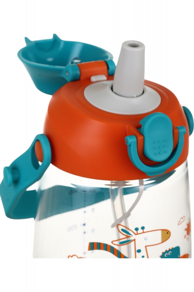 Пляшка для води Flamberg Premium Bambino 500 мл помаранчевий із бірюзовим