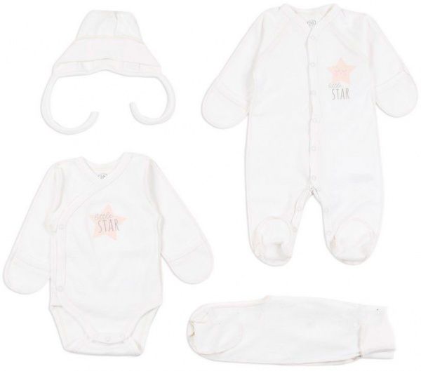 Комплект для новорожденных Фламинго ясельный белый р.62 698-212 