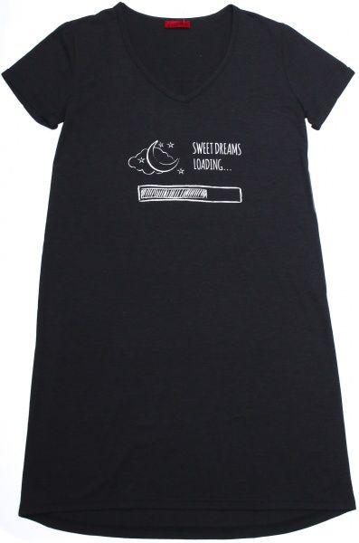 Туника с принтом р. S темно-серый 