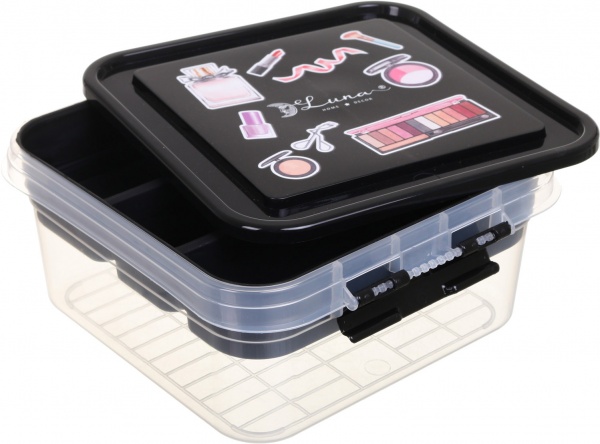 Органайзер для косметики Luna Simple 25х26х11 см чорний 
