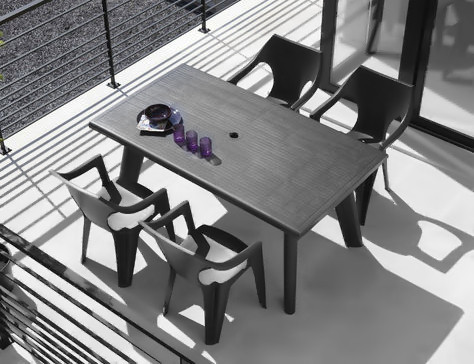 Стілець Allibert Dante low back 57x57x79 см сірий 