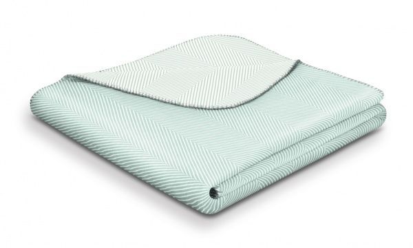 Плед Herringb.aqua 150x200 см блакитний/білий Wohndecke 