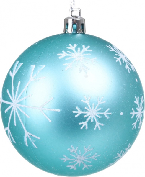 Набор елочных шаров Снежинка d 80 мм 6 шт./уп.