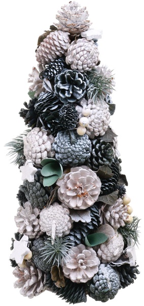 Искусственная елкаЕлка с шишок, хвои и звездочек 19х41 см синий 