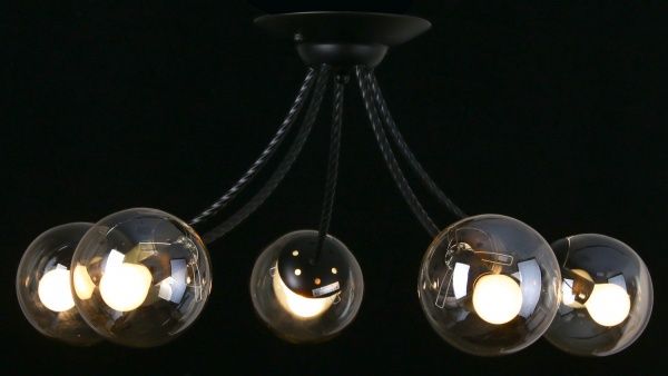 Світильник стельовий Accento lighting Oleander 5x40 Вт E14 чорний ALDW-MX68859-5 