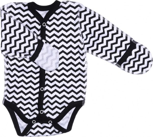 Боди Bambinelli Зигзаг р.56 черный с белым 