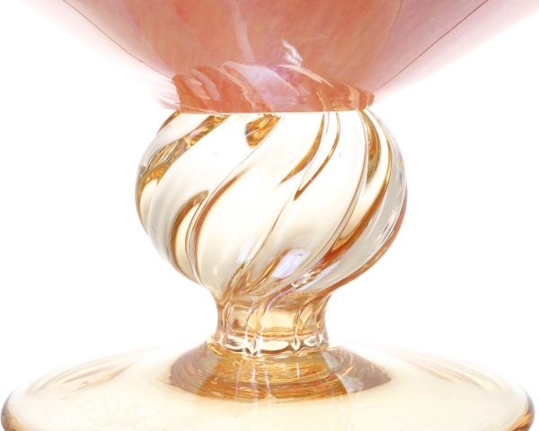 Ваза стеклянная розовая Venezia Mirtillo 30х35х23 см CN3907/MRT White cristal