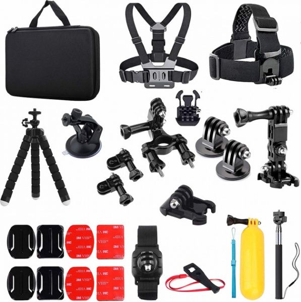 Экшен-камера AIRON SIMPLE FULL HD 30 в 1 с аксессуарами black (69477915500061) 