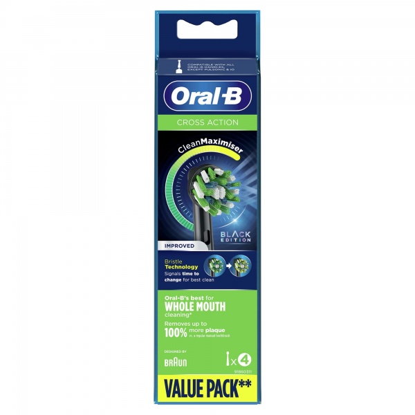 Насадки для электрической зубной щетки Oral-B Cross Action Black 4 шт./уп.