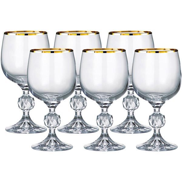 Набор бокалов Bohemia Claudia золото 230 мл 6 шт