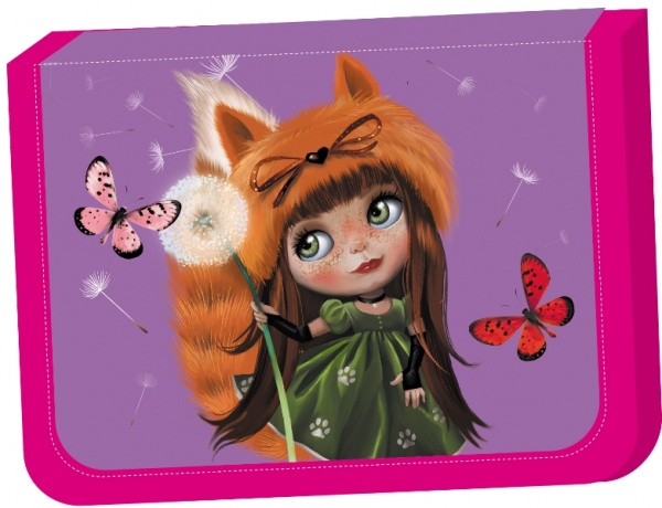 Пенал школьный Рыжая девочка 52602734 Lider розовый