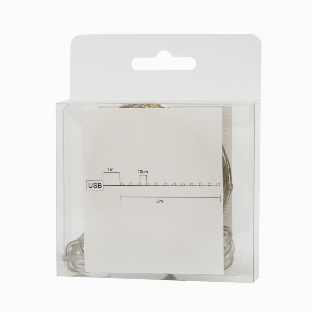 Электрогирлянда светодиодная Китай USB светодиодная (LED) 50 ламп 5 м (721305)