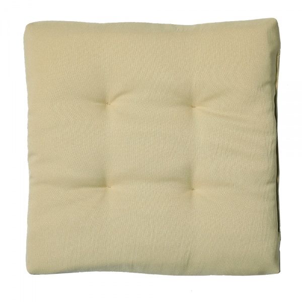 Подушка на стул Монблан стеганая 40х40х5 бежевая