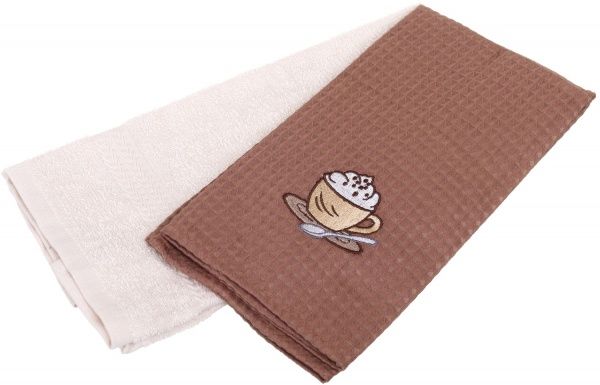 Набір рушників ранкова кава 45x60 см Homeline коричневий/бежевий 