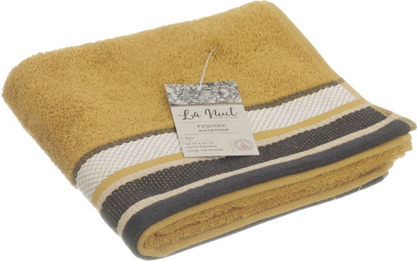 Рушник махровий Aya 50x90 см гірчичний La Nuit 