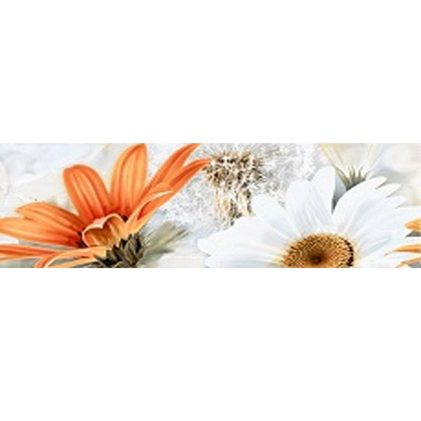 Бордюр Інтеркерама Plesire 92 061 широкий білий 230x75 мм