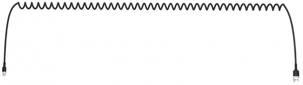 Кабель ColorWay USB - Type-C (spiral) 2.4А 1,5 м black (CW-CBUC051-BK) 