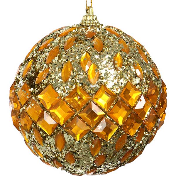 Шарик новогодний Королевский камень SDA39410G 80 мм