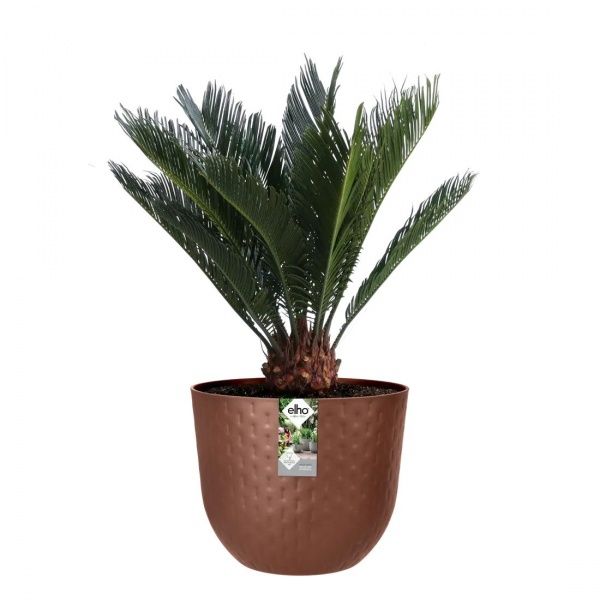 Кашпо пластикове Elho Fuente Grains 480400 круглий 26 л коричневий 