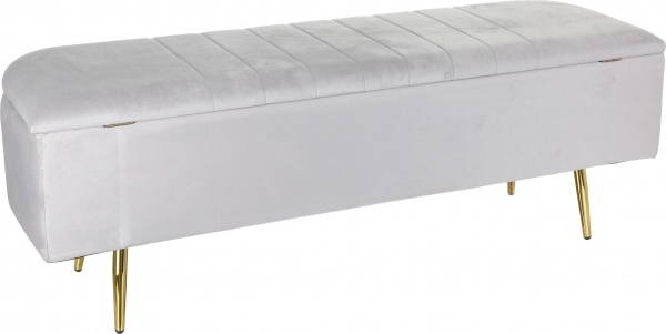 Сундук-пуф Christian светло-серый 120х38х42 см 