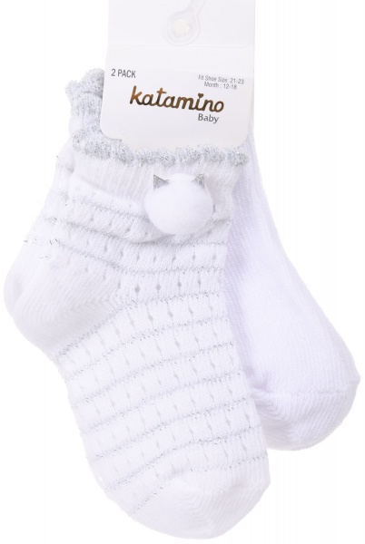 Носки для девочек KATAMINO K44064 KTM86026 р.12-18 белый 
